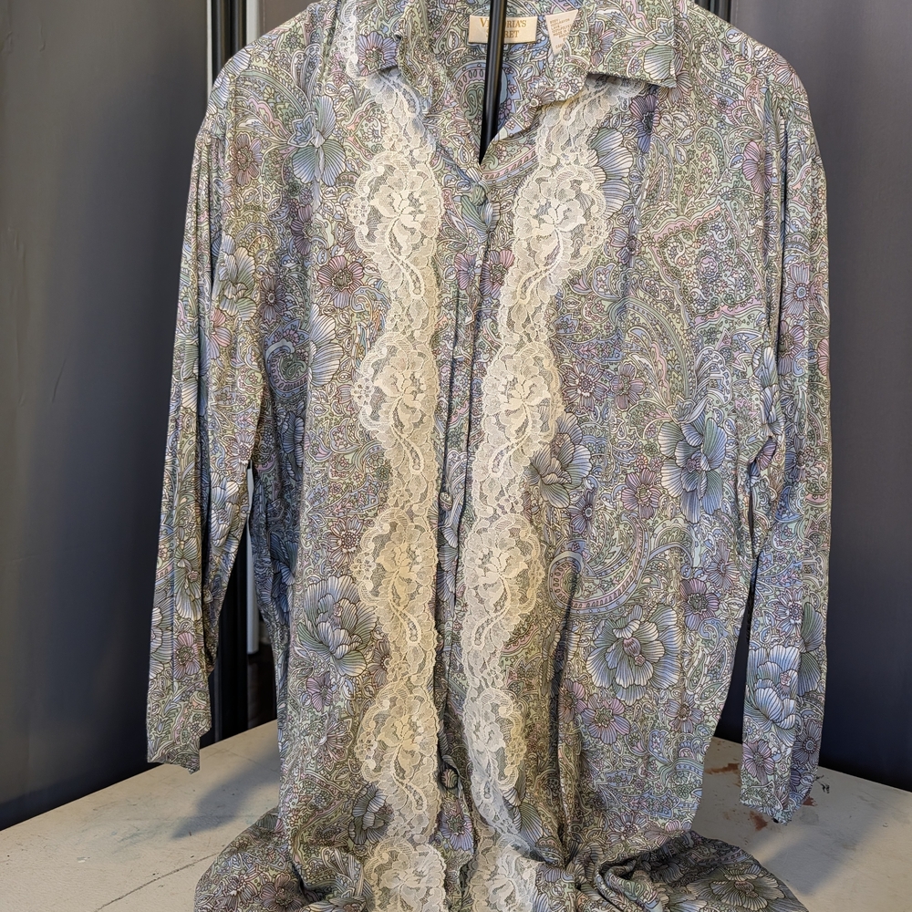 Victoria's Secret Paisley Lace nightgown pajamas